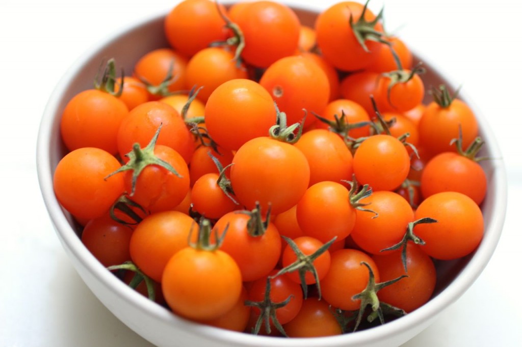 cherry tomatoes, organic vegetables, fresh garbanzo beans