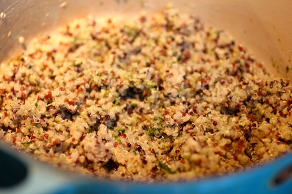 pesto quinoa, vegetarian dishes
