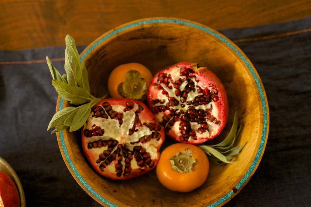 Thanksgiving dishes, pomegranate 