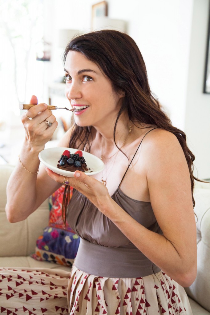 raw cacao cake, chocolate berry dessert 