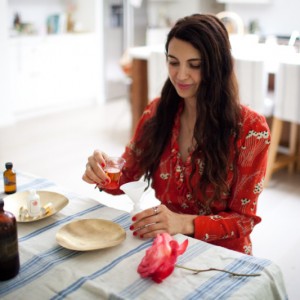 The Local Rose shares an interview about her Shiva Rose Face Oil, the benefits of rose oil for skin, and new products from her line including a rose wood candle.
