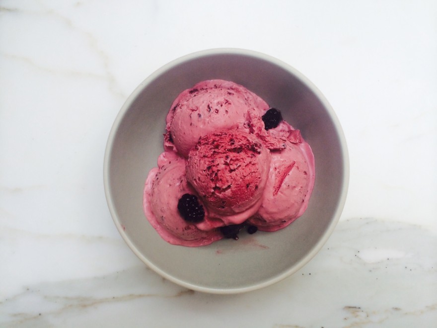 mulberry ice cream, 