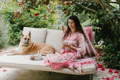 Shiva Rose in a Matta dress